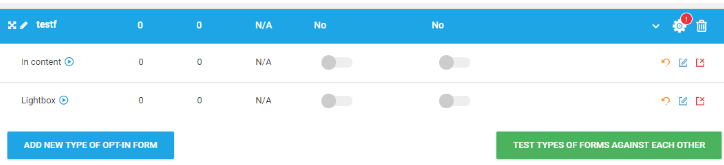 Créer des tests A/B entre chaque type de formulaire