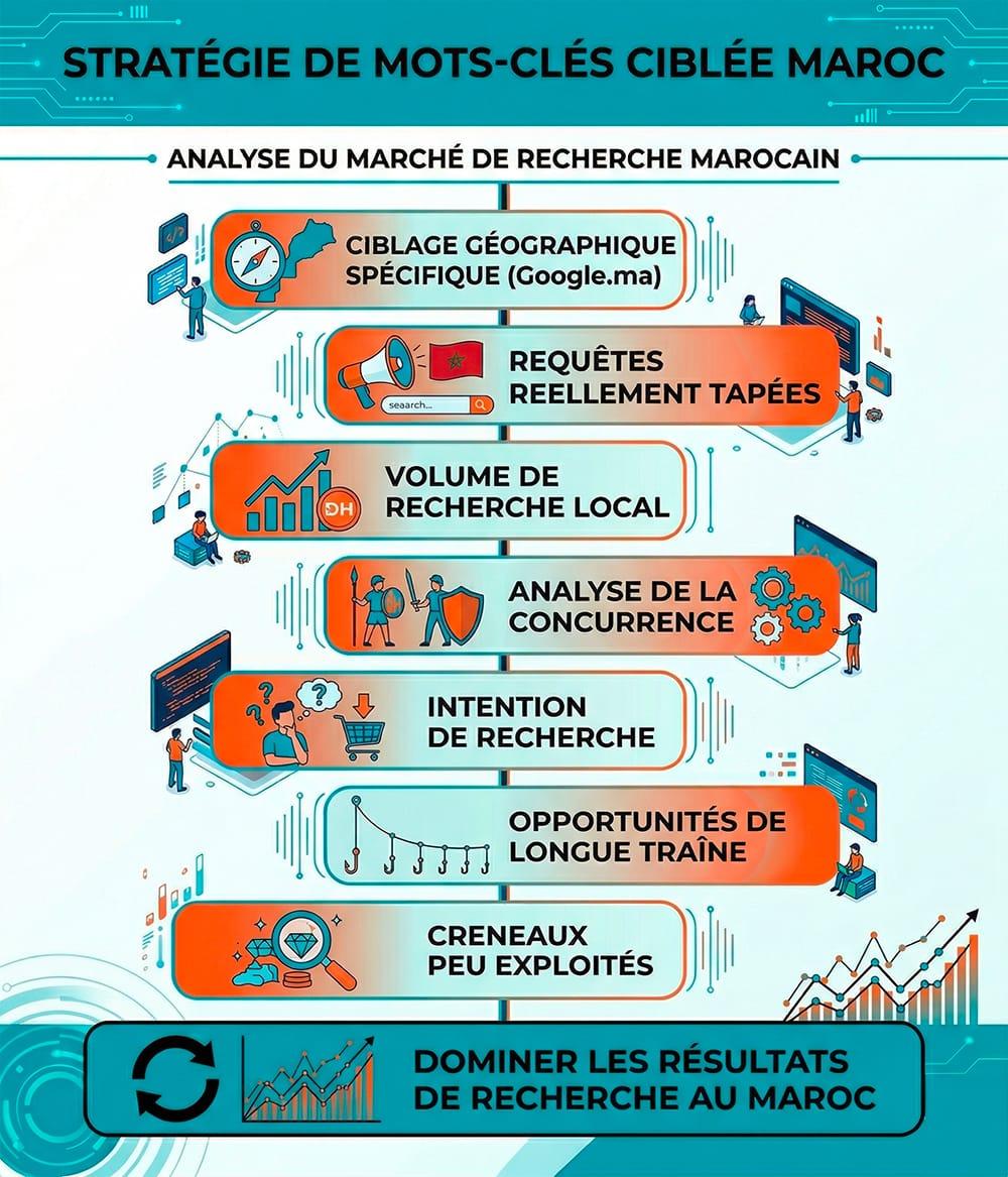 Consultant SEO Maroc Stratégie de mots-clés ciblée Maroc
