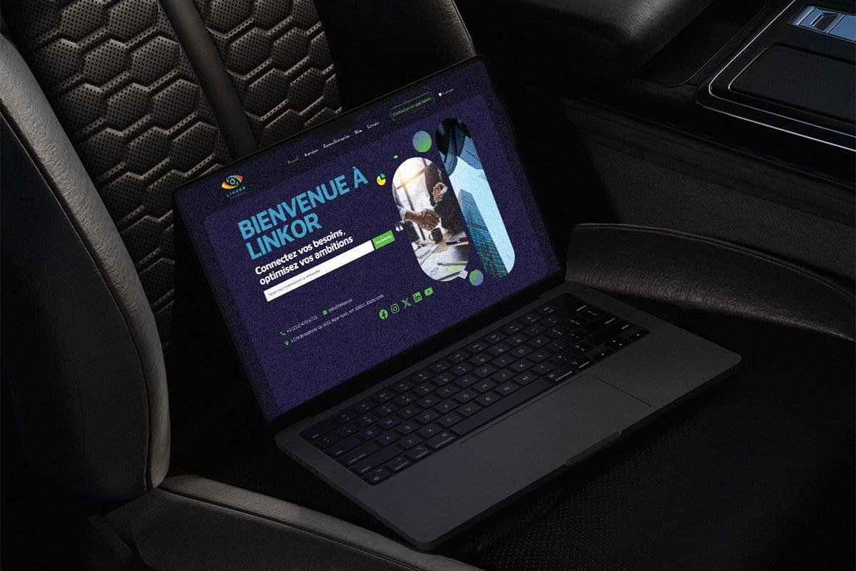 Linkor – Site Vitrine Corporate pour une Plateforme de Business Intelligence Internationale