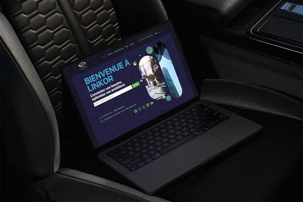 Linkor – Site Vitrine Corporate pour une Plateforme de Business Intelligence Internationale