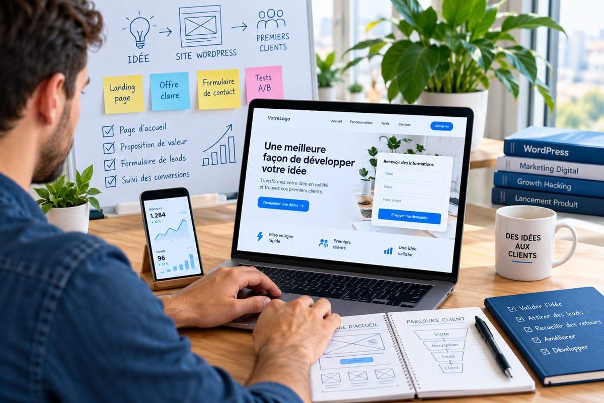 Créer un site WordPress pour tester une idée et générer des demandes